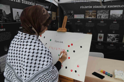 Bursa Teknik Üniversitesi öğrencilerinden Filistin için 10 günlük çadır nöbeti