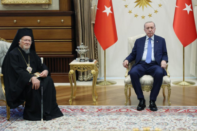 Cumhurbaşkanı Erdoğan, Fener Rum Patriği Bartholomeos'u kabul etti