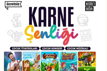 Kestel’de Çocuklara Karne Şenliği: Kestel Belediyesi tatil coşkusunu Amfi Tiyatro’ya Taşıyor!