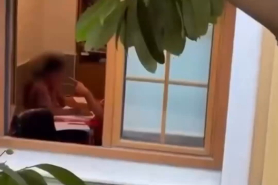 Baba pencereden izledi, dehşet anlarını kameraya aldı!