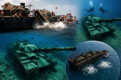 100 savaş tankı denize batırıldı!