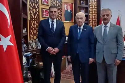 Muhammet Tekin ve İsmet Büyükataman Bahçeli ile buluştu
