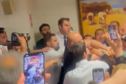 Belediye seçiminde tokatlı yumruklu kavga!