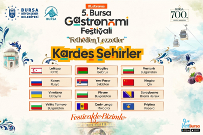 Kardeş Şehirler Bursa’da Buluşuyor: 12 Kent Gastronomi Festivalinde Bir Araya Gelecek!
