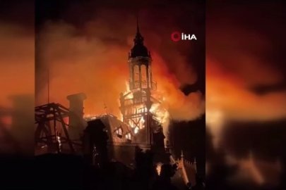Fransa cehennemi yaşıyor! 143 yıllık binayı yaktılar!