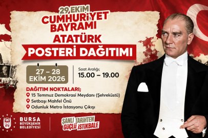 Bursa’da Ata posterleri vatandaşlarla buluşuyor!